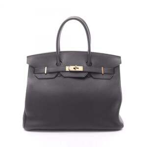 Hermes Birkin 35 Handbag, Leather, Togo Women's, Black